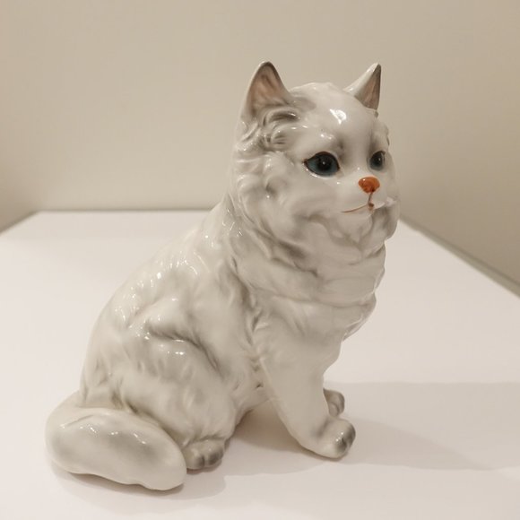 Lefton Accents Vintage Lefton Porcelain White Cat Figurine Japan